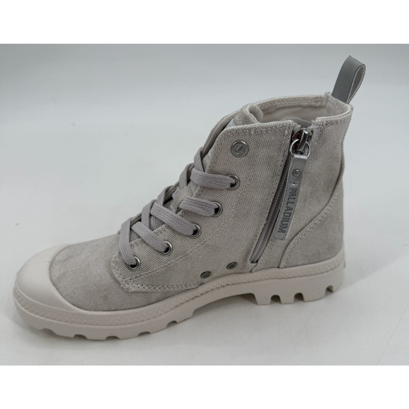Palladium Pampa Zip Sneaker Ankle Boot Womens Desertwash Star White Size 5.5 New - Picture 6 of 10